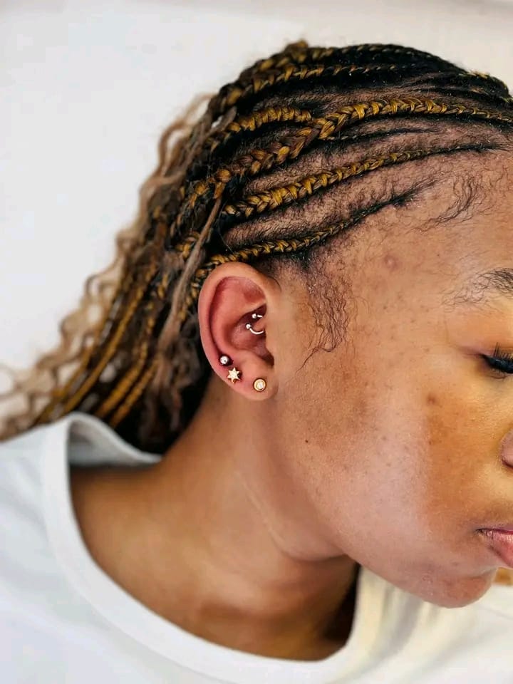 Curated ear piercing by Rustle Ink